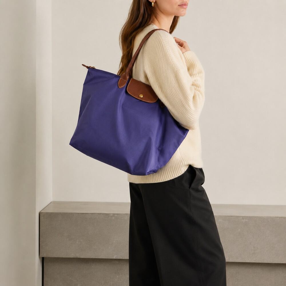 Longchamp Le Pliage Canvas Original Nylon Tote Shoulder Handle Bag